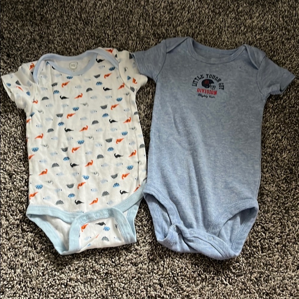 Blue and Dinosaur Print Kids One Pieces